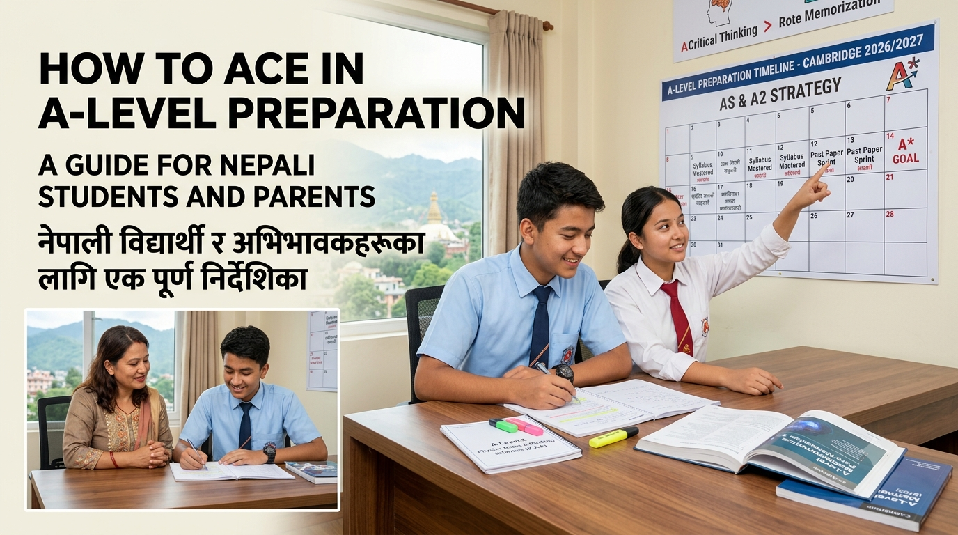 How to ace in A-Level Preparation, a Guide for Nepali Students and Parents